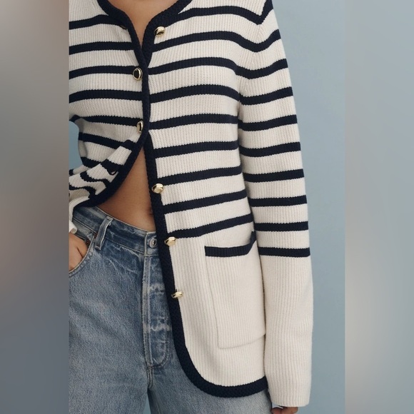 RAG & BONE Nancy Ivory Stripe Sweater XXS - Picture 4 of 14